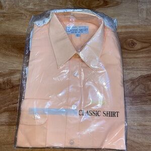 Classic Men's Peach Dress Shirt